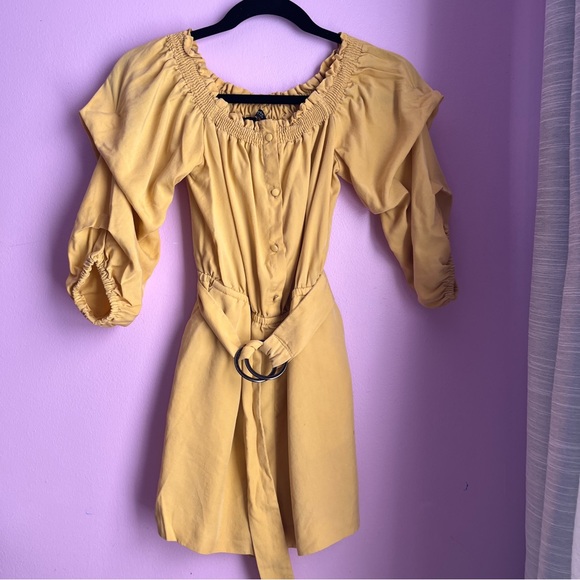 Zara Pants - Yellow Off-Shoulder Romper